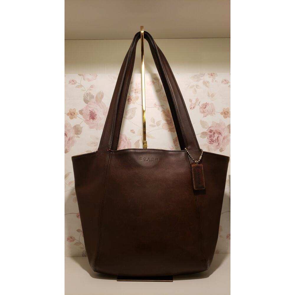 Vintage COACH Y2K Lexington Bucket Mahogany Brown Leather Shoulder Tote Bag 4181
